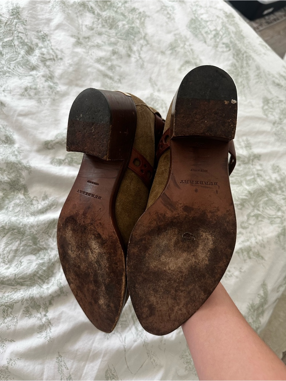 Vintage Burberry Vaughan Suede Boots - Picture 3 of 9